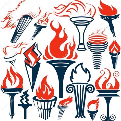 Torch Collection Stock Vector Image By ©bigredlink 32415035