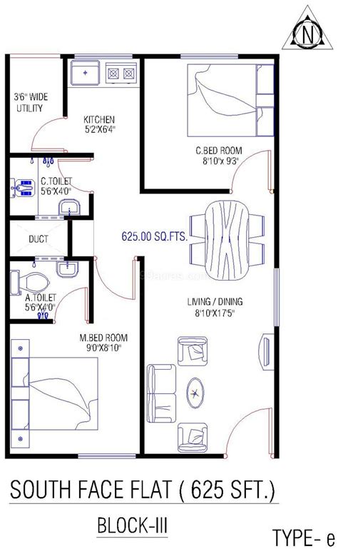 26 West Facing House Plans 700 Sq Ft