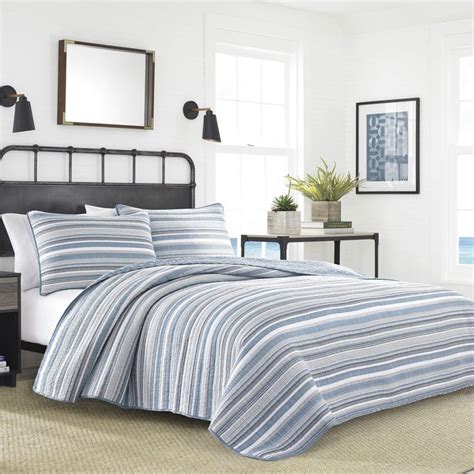 Nautica Jettison Collection Quilt Set 100 Cotton Reversible All