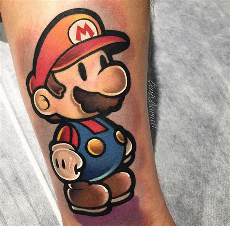 Super Mario Mario Tattoo Super Mario Tattoo Gaming Tattoo
