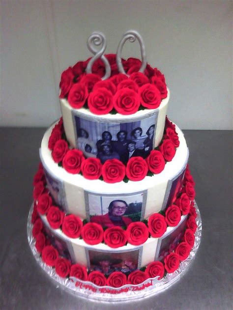 45,469 likes · 117 talking about this. Rose 80th Birthday Cake | 80 birthday cake, Cake designs ...