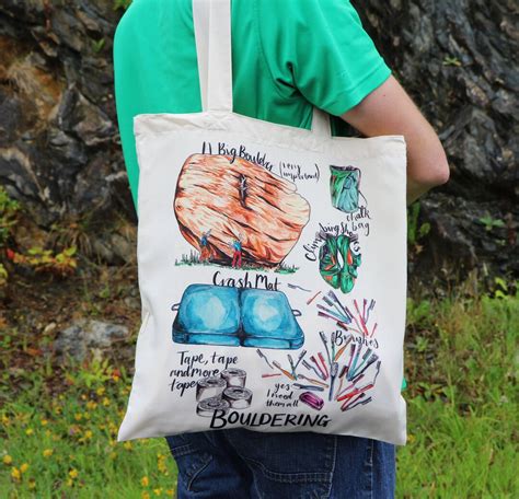 Bouldering Climbing Tote Bag Bouldering T Rock Climbing Etsy