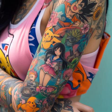 Anime Tattoo Sleeve Crafting Your Passion On Canvas Your Own Tattoo