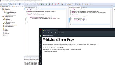 Como resolver um problema de whitelabel error page no Spring Boot Programação GUJ