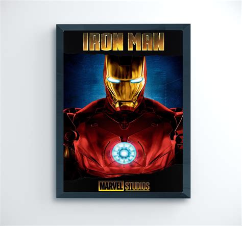Iron Man Poster Print Wall Art Films A5 A4 A3 A2 Maxi Animation Home
