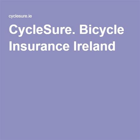 We break down the top insurance policies for your electric bike, so you can find the best. CycleSure. Bicycle Insurance Ireland | Bicycle insurance, Bicycle, Insurance