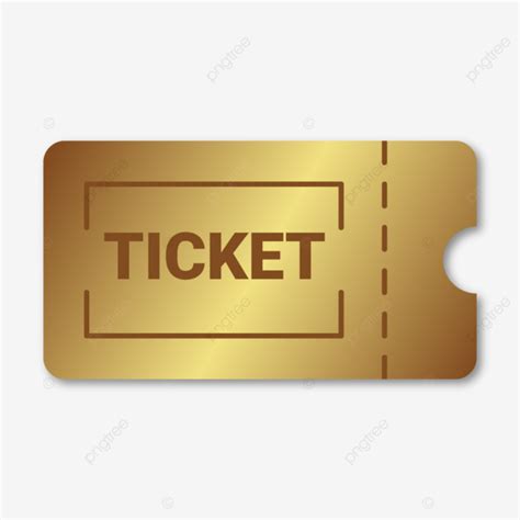 Golden Ticket Vector Illustration Golden Ticket Gold Ticket Png And