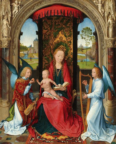 Madonna And Child With Angels 1479 Painting By Hans Memling Fine Art