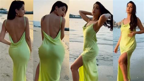 Nora Fatehi Enjoying And Photoshoot In The Beach During Vacations Youtube