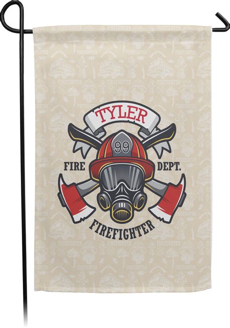 Firefighter Double Sided Garden Flag With Pole Personalized