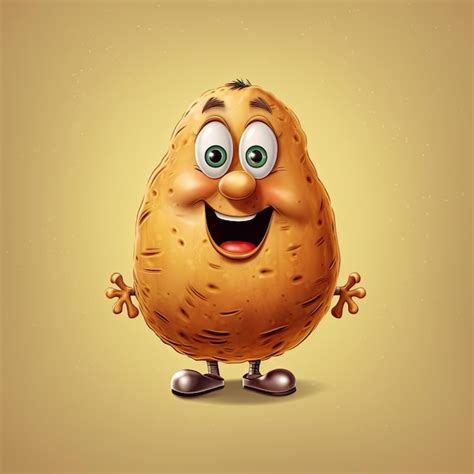 Premium Ai Image 3d Illustration Of Potato Character That Is Drawn In