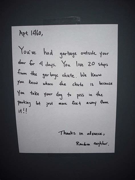 these 22 hilarious letters written to annoying neighbors will make you lol funny note true