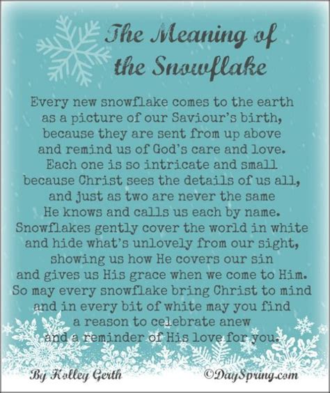 A Poem On The Meaning Of The Snowflake May Your Christmas Be White And