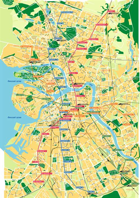 Petersburg center (high resolution jpg). 29 St Petersburg On A Map - Maps Database Source