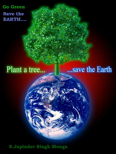 Earth Awareness Plant A Tree And Save The Earth