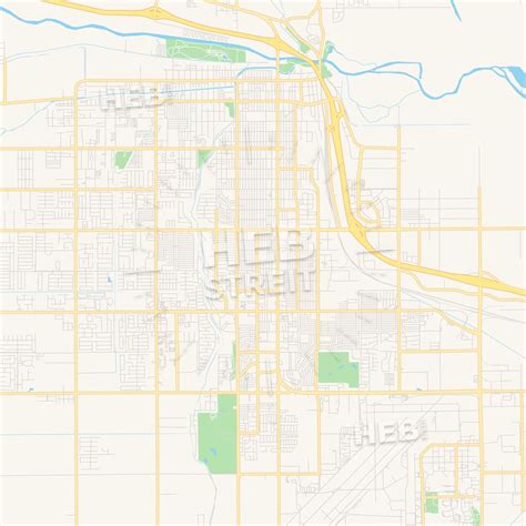 Empty Vector Map Of Yuma Arizona Usa Hebstreits Sketches Map