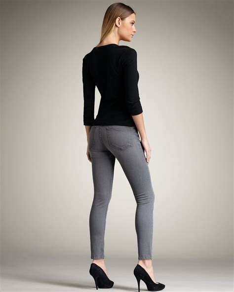 J Brand Wink Mid Rise Skinny Jeans In Gray Lyst