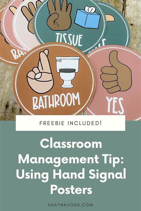 Classroom Management Tip Using Hand Signal Posters Shayna Vohs