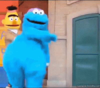 When I Step Into The Club GIF Sesame Street Cookie Monster Dance