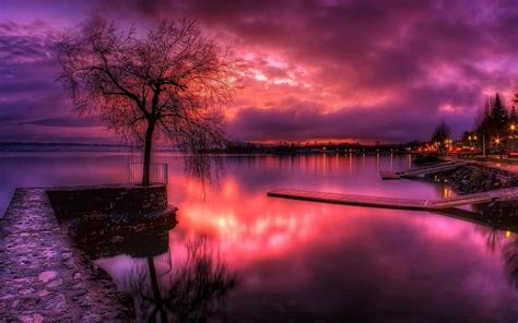 sunset free hd widescreen 1920x1200 | Purple sunset, Sunset wallpaper ...