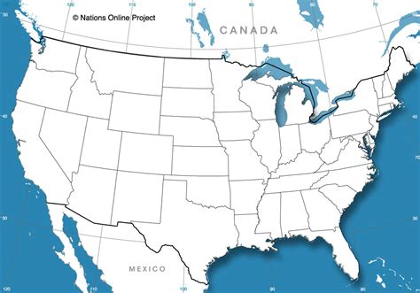 Blank Map Of The United States Nations Online Project