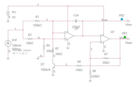 Single Supply Op Amp Comparator Voltage Controlled Oscillator