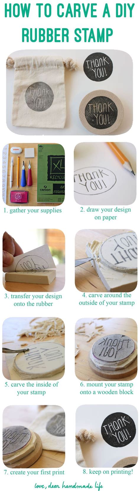 Diy Rubber Stamp Making How To Make A Diy Carved Rubber Stamp Dear