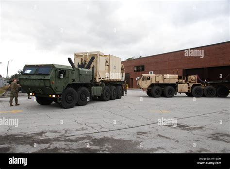 Tactical Semitrucks With Marine Wing Support Squadron 274 Prepare For Departure To Marine Corps