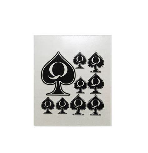 buy 5 sheet queen of spades temporary tattoo pack total 45 qos tattoos online in philippines
