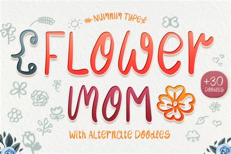Flower Mom Font By Numnim · Creative Fabrica