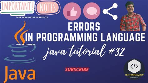 Java Tutorial 32 Errors In Java Compile Time Error Run Time Error