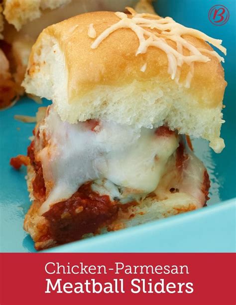 Dip chicken in butter and roll in potato mixture. Chicken-Parmesan Meatball Sliders | Recipe | Betty crocker ...