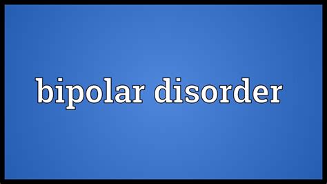 In most cases, bipolar disorder is treated with medications and psychological counseling (psychotherapy). Bipolar disorder Meaning - YouTube