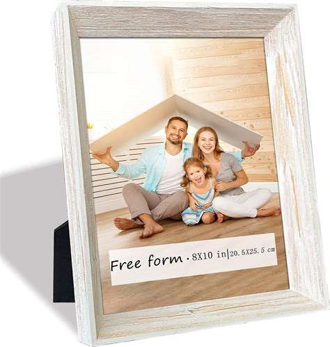 8x10 White Picture Frames Solid Wood Frame With Hd Glass