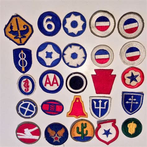 25 Ww2 Us Army World War Two Patches Ssi Wwii Military Patch Collection