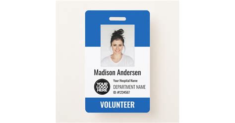 Volunteer Photo Id Badges With Clip Or Lanyard Zazzle