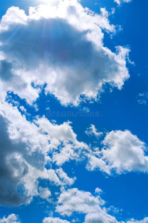 Sunny Blue Sky Background Dramatic Cloudy Sky Clouds Natural Sky
