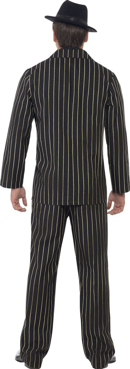 Pin Striped Gold 1920s Gatsby Gangster Mens 20s Costume Disguises