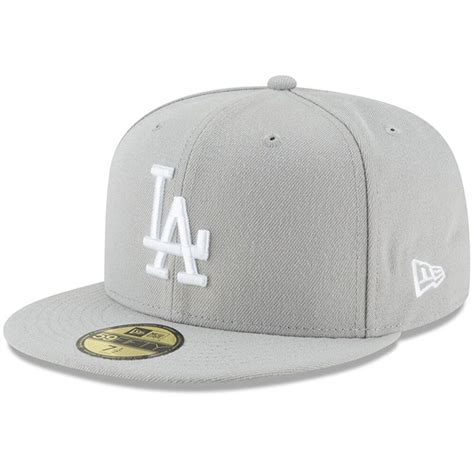 Mens New Era Gray Los Angeles Dodgers Fashion Color Basic 59fifty