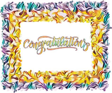 Download Congratulations Selfdesigned Frame By Sadna2018 Clipart
