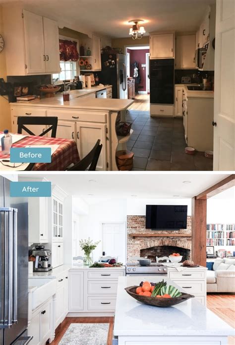 10 Stunning Before And After Images Remove Wall Between Kitchen And