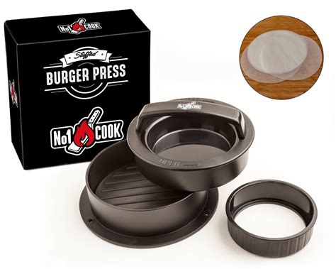 Buy Stuffed Burger Press Hamburger Patty Maker With 30 Wax Paper Discs To Make Great Sliders