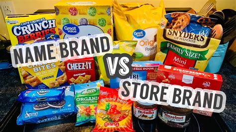 Blind Tasting Name Brand Foods Name Brand Vs Store Brand Youtube