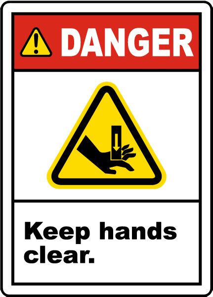 Danger Keep Hands Clear Label Get 10 Off Now