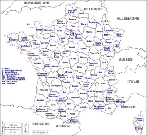 .(cliquer sur le nom de la carte pour la telecharger). carte vierge des départements • Voyages - Cartes