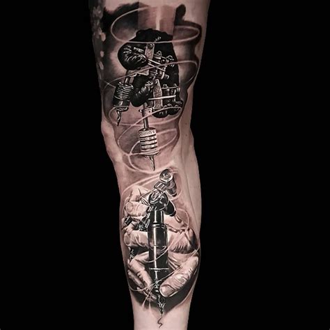 Cheyenne Tattoo Machine Leg Tattoo Ink Tattoos Inked Bng Black N Grey