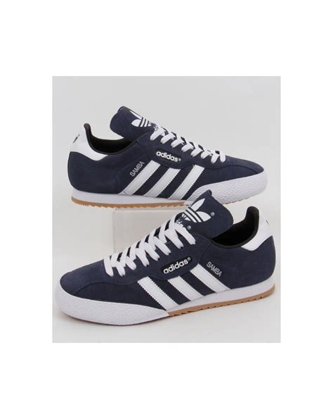 Adidas Samba Super Suede Trainers Navywhite Adidas Samba Super Suede