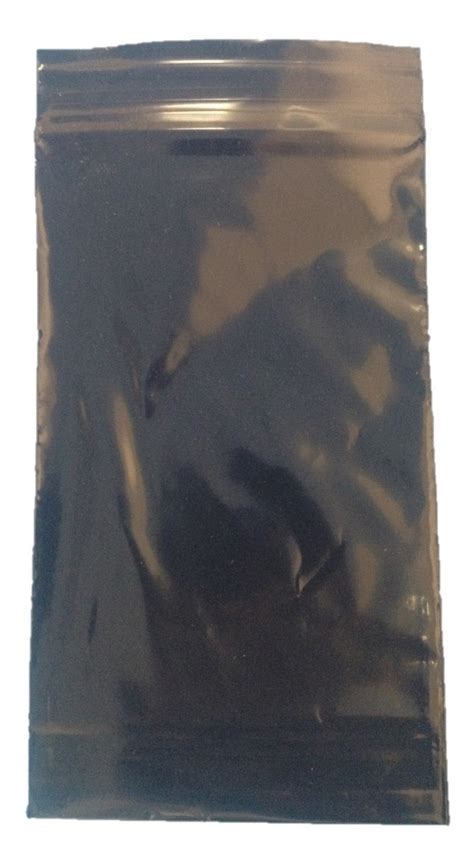 3 X 5 Black Opaque Ziplock Colored Reclosable Bag