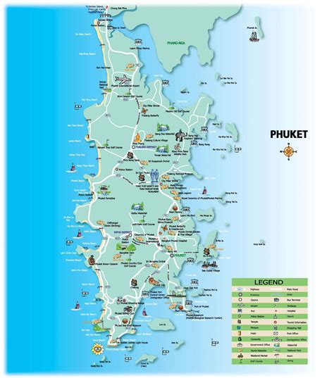 Carte De Phuket Phuket Thaïlande Phuket Thaïlande Phuket Et Carte