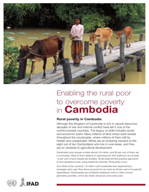 Cambodia Enabling The Rural Poor To Overcome Poverty In